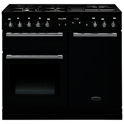 Rangemaster Hi-LITE 100 Dual Fuel Range Cooker Gloss Black Rangemaster Hi-LITE 100 Dual Fuel Range Cooker Gloss Black